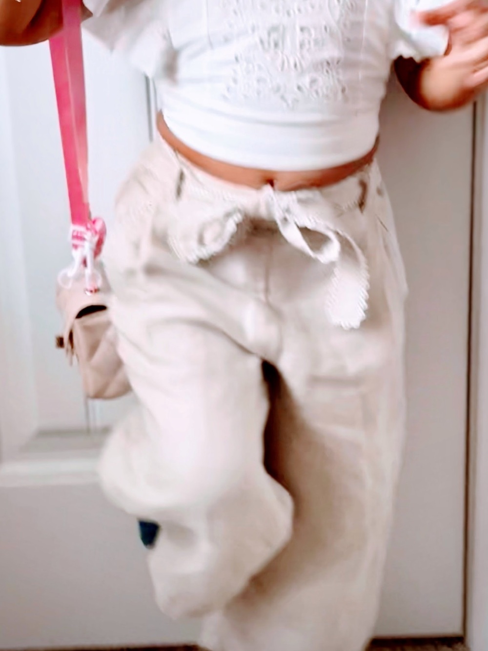Chloe White Eyelet Ruffle Tank Top - Picture 2 of 9